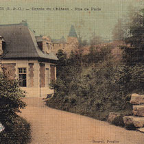 - Entrée du Château - Rue de Paris - PRESLES - 04.08.1907 -