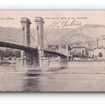 - Pont sur la Saône et vue d'ensemble - COUZON - 04.07.1904 -
