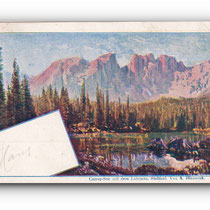 Carrer See mit dem Latemar - 19.08.1899 - Le lac de Carezza et le Latemar - Lake Carezza with the Latemar