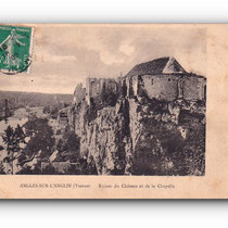 - Ruines du Château et de la Chapelle - ANGLES - SUR - L'ANGLIN - 16.03.1909 -
