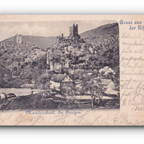 - Gruss aus der Eifel - MANDERSCHEID - die Burgen - 20.08.1898 - D -