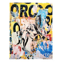 Oroco, décollage with plastic brush bristles, 38,8 x 29,8 cm, 2020