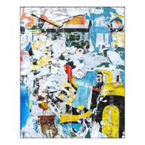 Maradona, décollage, 27,6 x 22,0 cm, 2020