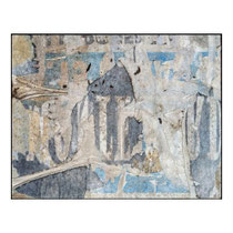 Corno, décollage with schellack and chitin (retro d'affiche), 24,0 x 30,5 cm, 2020