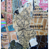 Indicating numbers, décollage, 21 x 19,7 cm, 2019