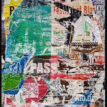 Charivari, décollage, 86 x 37,5 cm, 2020