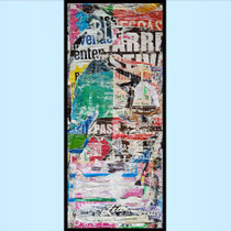 Charivari, décollage, 86 x 37,5 cm, 2020