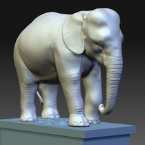 Réalisation D'un éléphanteau en 3D avec Zbrush