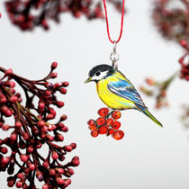 Vogelkette • Meise Nr. 07 • Frühlingsbote || Bird necklace • Great Tit No 07 • herald of spring