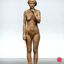 bruno walpoth, "the quiet of march, 2", 2022, edition of 6, 173 x 40 x 37 cm, bronze – erlas galerie