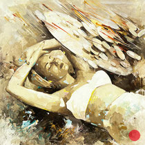 inna artemova, "dream machine", 2024, 115 x 115 cm, oil on canvas – erlas galerie