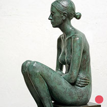 bruno walpoth, "weiterziehen", edition of 8, 2023, 47 x 20 x 27 cm, bronze – erlas galerie