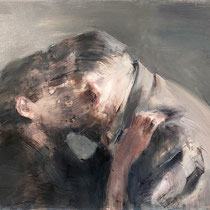 alessandro papetti, "incontro", 2023, 62 x 86,5 cm, oil on canvas – erlas galerie