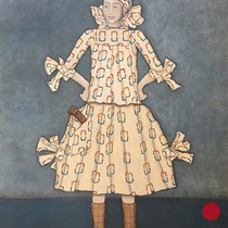 michou hutter, "figur mit kopftuch 1", 2018, 145 x 115 cm, oil on cotton – erlas galerie