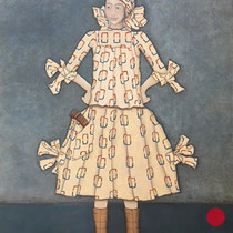 michou hutter, "figur mit kopftuch 1", 2018, 145 x 115 cm, oil on cotton – erlas galerie