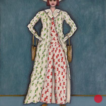 michou hutter, "promenade", 2019, 57 x 41 cm, oil on cotton – erlas galerie