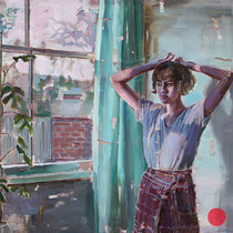 dénesh ghyczy, "adolescent", 2022, 70 x 90 cm, oil & acrylic on canvas – erlas galerie