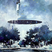 inna artemova, "vertikalspannung", 2025, 145 x 105 cm, oil on canvas – erlas galerie