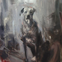 alessandro papetti, "presenza", 2017, 130 x 84 cm, oil on canvas – erlas galerie