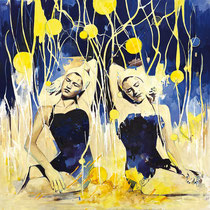 inna artemova, "chasing yellow", 2025, 130 x 125 cm, oil on canvas – erlas galerie