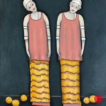 michou hutter, "schauraum", 2019, 57 x 41 cm, oil on cotton – erlas galerie