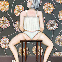 michou hutter, "pauline", 2023, 90 x 60 cm, oil on canvas – erlas galerie