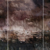 alessandro papetti, "caos 1,2,3", 2017, je 118 x 80 x 84 cm, oil on canvas – erlas galerie