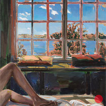 dénesh ghyczy, "legs", 2020, 70 x 55 cm, oil and acrylic on canvas – erlas galerie
