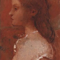 roger schindler, "mädchen (o.t.)",  2017, 17,5 x 10,5 cm, oil on wood – erlas galerie