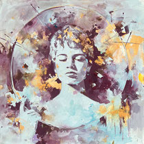inna artemova, "mind games", 2024, 90 x 90 cm, oil on canvas – erlas galerie