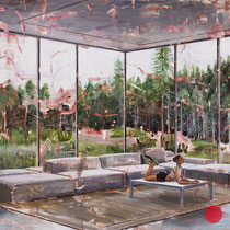 dénesh ghyczy, "sphinx", 2023, 140 x 170 cm, oil & acrylic on canvas – erlas galerie