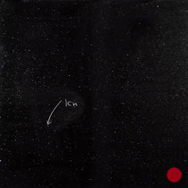 arnold reinthaler, "star galaxy", 1/3, 2022, 80 x 80 x 2 cm, engraving/black granite – erlas galerie
