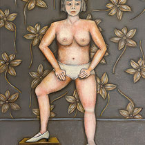 michou hutter, "emma", 2023, 90 x 60 cm, oil on canvas – erlas galerie