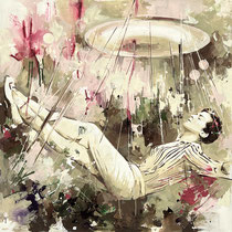 inna artemova, "first contact", 2024, 125 x 125 cm, oil on canvas – erlas galerie