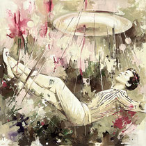 inna artemova, "first contact", 2024, 125 x 125 cm, oil on canvas – erlas galerie