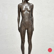 bruno walpoth, "marlene", 2016, 57 x 13 x 14 cm, bronze – erlas galerie