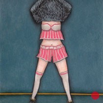 michou hutter, "kabinett", 2019, 57 x 41 cm, oil on cotton – erlas galerie