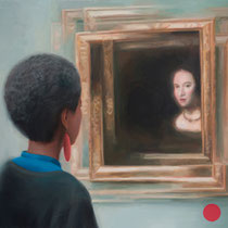 dénesh ghyczy, "eye contact", 2013, 105 x 140 cm, oil on canvas – erlas galerie