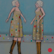 michou hutter, "disput", 2020, 57 x 41 cm, oil on cotton – erlas galerie