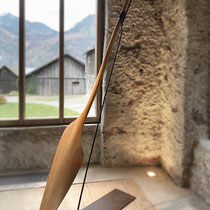 markus priller, o.t., unique, 1984, height 250 cm, pappel (poplar)/iron base – erlas galerie