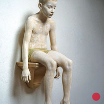 bruno walpoth, "paul", 2022, 116 x 45 x 41 cm, linden – erlas galerie
