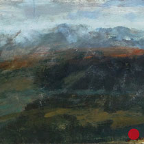 roger schindler, "landschaft",  2018, 16,5 x 24,5 cm, oil on wood – erlas galerie