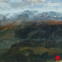 roger schindler, "landschaft",  2018, 16,5 x 24,5 cm, oil on wood – erlas galerie