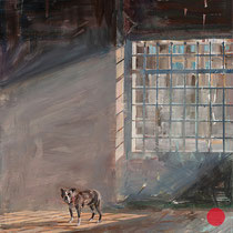 dénesh ghyczy, "dog", 2019, 80 x 70 cm, acrylic on canvas – erlas galerie