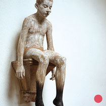 bruno walpoth, "pinocchio", edition of 3, 2023, 100 x 39 x 49 cm, walnut – erlas galerie