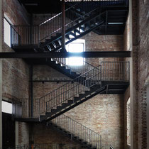 Escalera interior de nueva ejecución_Torre del Agua_Después de la intervención