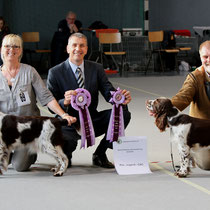 Felicitous Dawn "Hoppla" (Bester Jugendhund, Beste Hündin BOS) & Ilse vom Belauer See