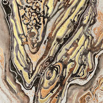 Riddell Beachrock Watercolour and metal leaf on paper +- 76x54cm  $2190 framed. Avail from Black Stump Gallery Broome.