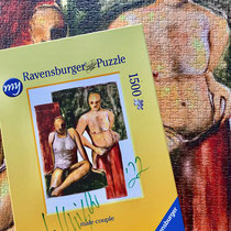Male Couple, Kunst-Puzzle 2022 in handsigniertem Karton, 1500 Teile, 70 x 50 cm, 89.- €