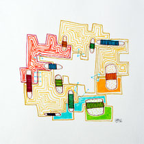 N°6 - Feutres acryliques 40 cm x 40 cm